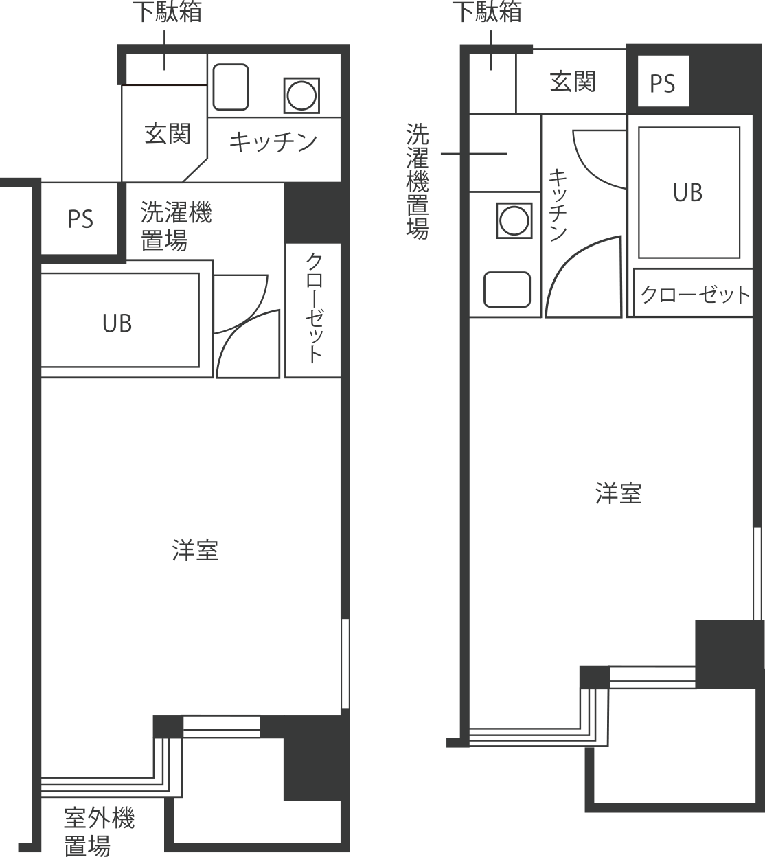 個室平面図